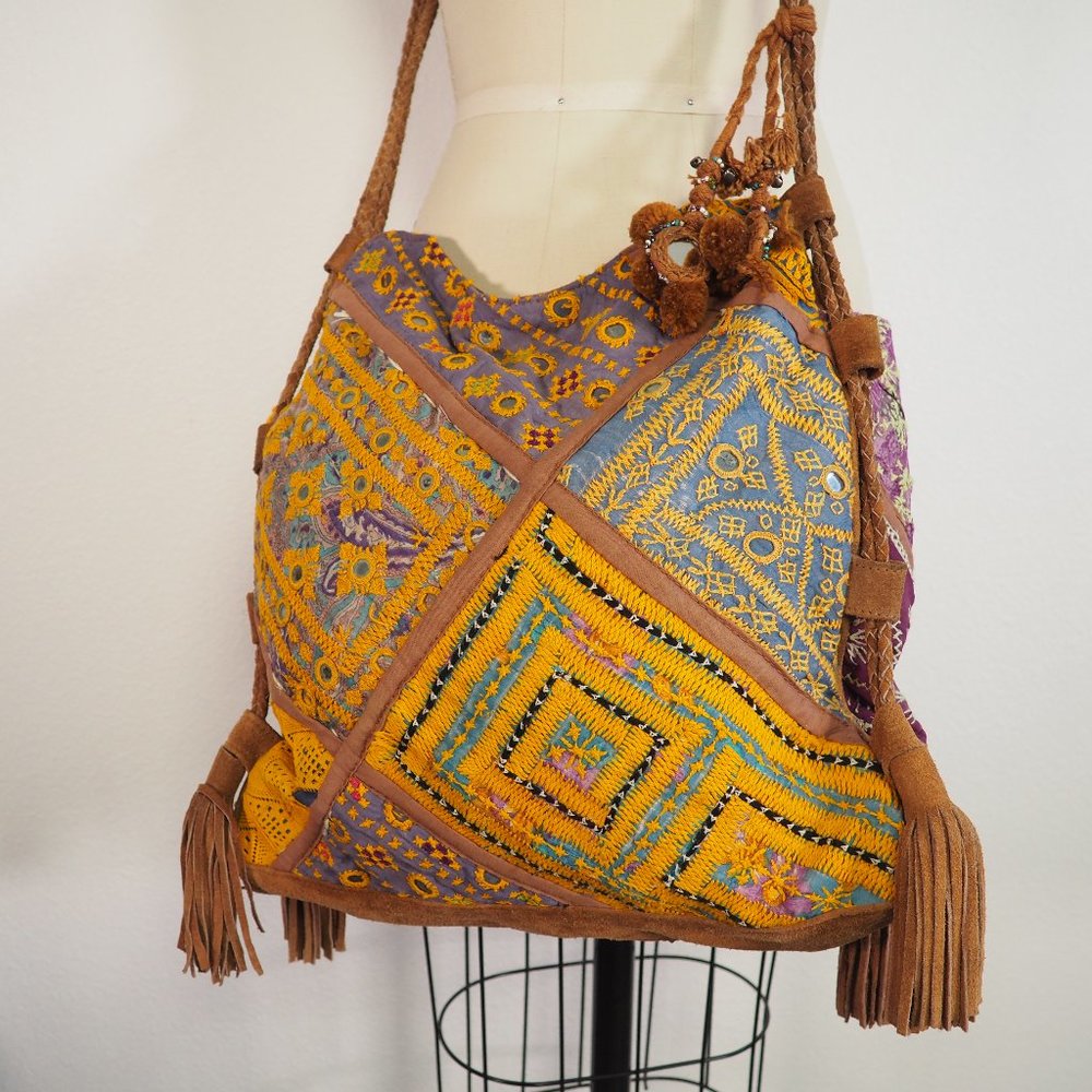 Boho Chic Hobo Fringe Tassel Crossbody Bag